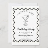 A Tini Bit Older Martini Geburtstag Einladung (Vorderseite)