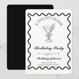 A Tini Bit Older Martini Geburtstag Einladung