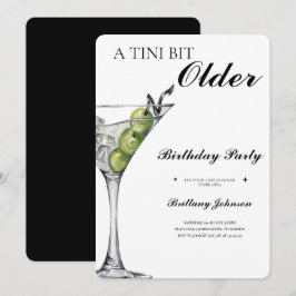 A Tini Bit Older Martini Geburtstag Einladung