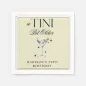 a Tini Bit Older Martini Olive Birthday Serviette (Vorderseite)