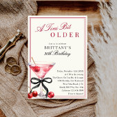 A Tini Bit Older Old Money Cherry Martini Birthday Einladung