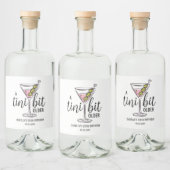 A Tini Bit Older Pink Martini Cocktail Birthday Alkoholflaschenetikett (Flaschen)