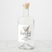 A Tini Bit Older Pink Martini Cocktail Birthday Alkoholflaschenetikett (Vorderseite)