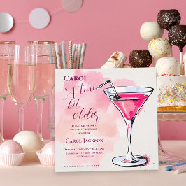 A Tini Bit Older Pink Martini Cocktail Birthday Magneteinladung