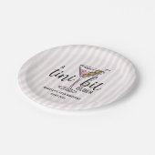 A Tini Bit Older Pink Martini Themed Birthday Pappteller (Schrägansicht)