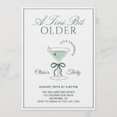 A Tini Bit Older Sage 30th Martini Birthday Einladung (Vorderseite)