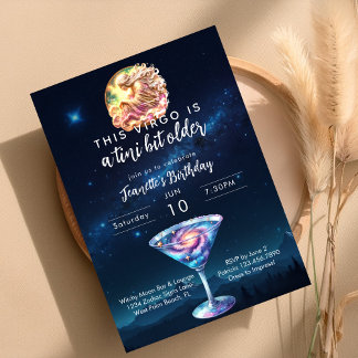 A Tini Bit Older Virgo Zodiac Martini Geburtstag Einladung