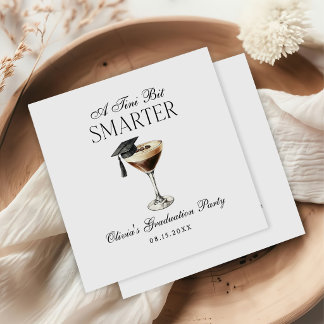 A Tini Bit Smarter Espresso Martini Graduation Serviette