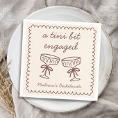 A Tini Bit Verlobt Espresso Martini Bachelorette Serviette