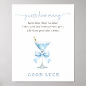 A Tini One Blue Baby Shower Game Guess How Many Poster (Vorne)