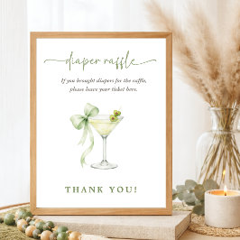 A Tini One Chic Baby Shower Diaper Raffle Poster