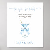 A Tini One Chic Bow Baby Shower Prayers for Baby Poster (Vorne)
