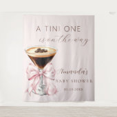 A tini One Espresso Martini Baby Shower Backdrop Wandteppich (Vorderseite)