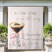A tini One Espresso Martini Baby Shower Backdrop Wandteppich