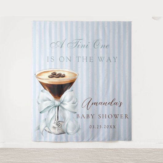 A tini One Espresso Martini Baby Shower Wandteppich (Vorderseite)