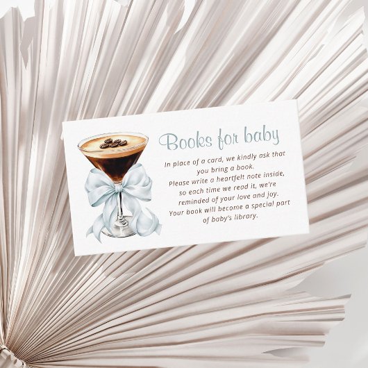 A Tini One Espresso Martini Books for Baby Begleitkarte