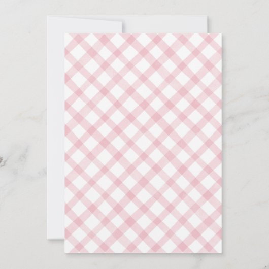 A Tini One Espresso Martini Pink Bow Baby Shower Einladung (Rückseite)