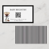 A Tini One is on the Way Baby Shower QR code Begleitkarte (Vorne/Hinten)