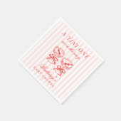 A Tini One Is On The Way Baby Shower Serviette (Ecke)