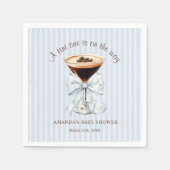 A tini One is on the Way Baby Shower Serviette (Vorderseite)