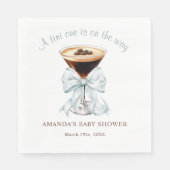 A tini One is on the Way Baby Shower Serviette (Vorderseite)