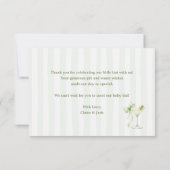 A Tini One Is On The Way  Chic Neutral Dankeskarte (Rückseite)