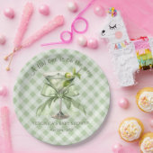 A Tini One is on the way Coquette Baby Shower Pappteller (Party)