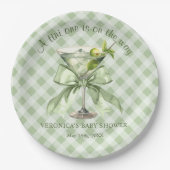 A Tini One is on the way Coquette Baby Shower Pappteller (Vorderseite)