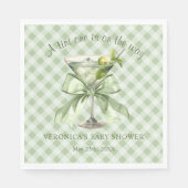 A Tini One is on the way Coquette Baby Shower Serviette (Vorderseite)