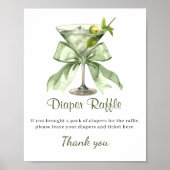A Tini One Is On the Way Martini Diaper Raffle Poster (Vorne)