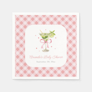 A Tini One ist auf dem Weg Martini Girl Baby Showe Serviette