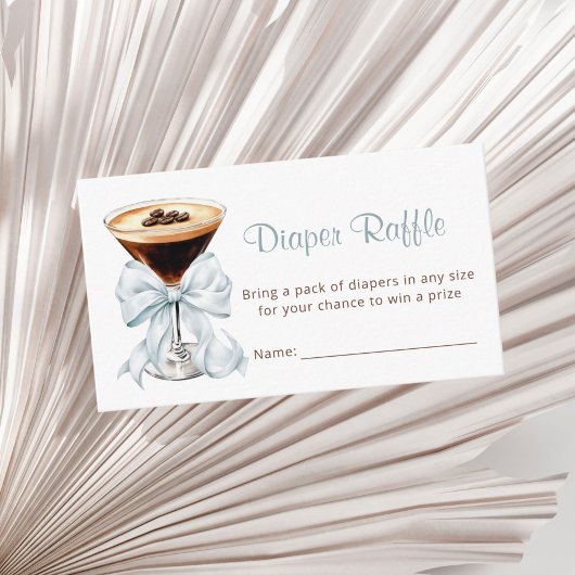 A Tini One Martini Diaper Raffle Baby Shower Begleitkarte