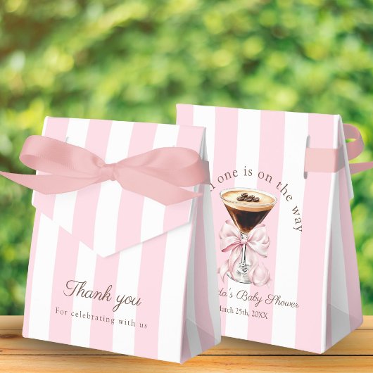 A Tini One Martini Pink Bow Baby Shower Gift Geschenkschachtel