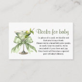 A Tini One Sage Green Bow Martini Books for Baby Begleitkarte (Vorderseite)