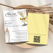 A Tini One Yellow Martini QR Code Babydusche Einladung