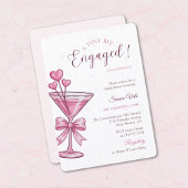 A Tiny Bit Engaged Pink Martini Bridal Shower Einladung