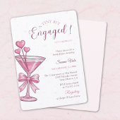 A Tiny Bit Engaged Pink Martini Bridal Shower Einladung