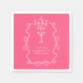 A Tiny Bit Older Pink Hand Drawn Birthday Party  Serviette (Vorderseite)