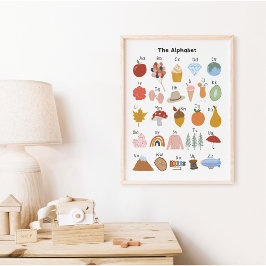 A to Z Alphabet Kinder Kinderzimmer Bildung Poster