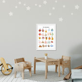 A to Z Alphabet Kinder Kinderzimmer Bildung Poster