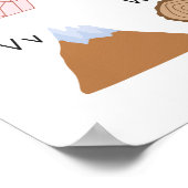 A to Z Alphabet Kinder Kinderzimmer Bildung Poster (Ecke)