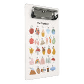 A to Z Alphabet mit Bildern Kinder Mini Klemmbrett (Schrägansicht)