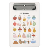 A to Z Alphabet mit Bildern Kinder Mini Klemmbrett (Vorderseite)