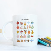 A to Z Alphabet mit Bildern Kinder Tasse