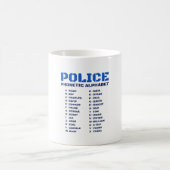 A to Z Alphabet Police Phonetic Dictionary Kaffeetasse (Mittel)
