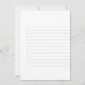 A to Z Vino before Vows Bridal Shower Game Einladung (Rückseite)