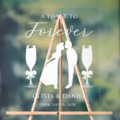 A Toast to Forever Personalized Wedding Acrylschild (Neutral)