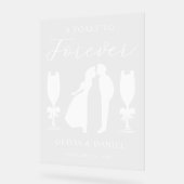 A Toast to Forever Personalized Wedding Acrylschild (Winkel)