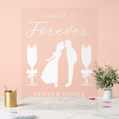 A Toast to Forever Personalized Wedding Acrylschild (Hochzeit)