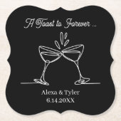 A Toast to Forever | Personalized Wedding Untersetzer (Vorderseite)
